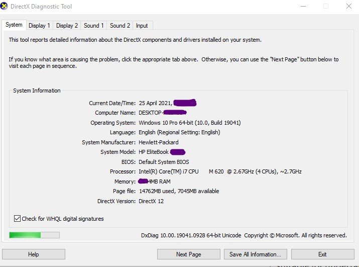 computer model number